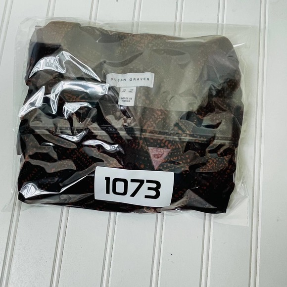 Susan Graver Liquid knit Orange and blue Buttondown top size 3X - Picture 10 of 10